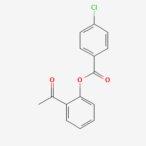 molecular formula C15H11ClO3 B5485495 2-acetylphenyl 4-chlorobenzoate 