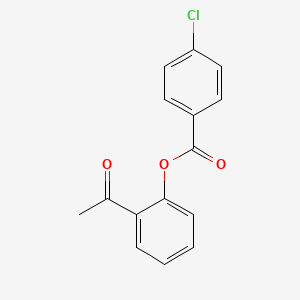 molecular formula C15H11ClO3 B5485495 2-乙酰苯基 4-氯苯甲酸酯 