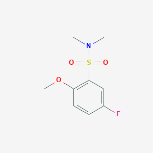 molecular formula C9H12FNO3S B5485536 5-fluoro-2-methoxy-N,N-dimethylbenzenesulfonamide 