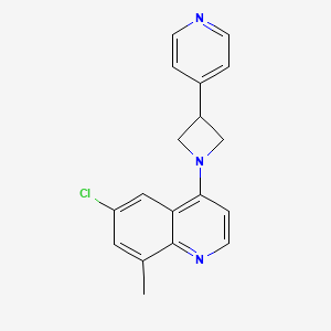 6-chloro-8-methyl-4-[3-(4-pyridinyl)-1-azetidinyl]quinoline