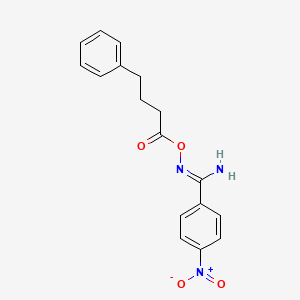 molecular formula C17H17N3O4 B5485546 4-nitro-N'-[(4-phenylbutanoyl)oxy]benzenecarboximidamide 