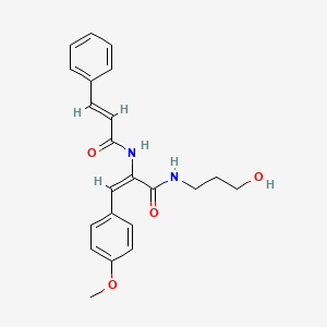 2-(cinnamoylamino)-N-(3-hydroxypropyl)-3-(4-methoxyphenyl)acrylamide