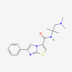 molecular formula C18H22N4OS B5485606 N-[2-(dimethylamino)-1,1-dimethylethyl]-6-phenylimidazo[2,1-b][1,3]thiazole-3-carboxamide 