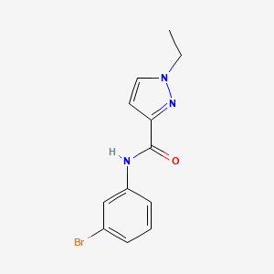 molecular formula C12H12BrN3O B5485608 N-(3-bromophenyl)-1-ethyl-1H-pyrazole-3-carboxamide 