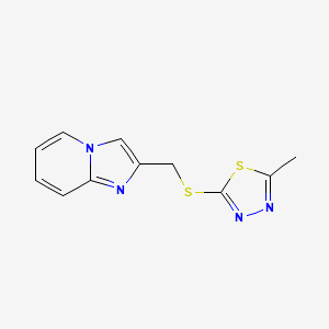 2-{[(5-methyl-1,3,4-thiadiazol-2-yl)thio]methyl}imidazo[1,2-a]pyridine