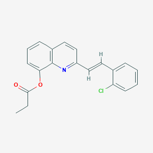 2-[2-(2-chlorophenyl)vinyl]-8-quinolinyl propionate