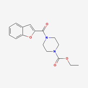 molecular formula C16H18N2O4 B5485648 ethyl 4-(1-benzofuran-2-ylcarbonyl)-1-piperazinecarboxylate 