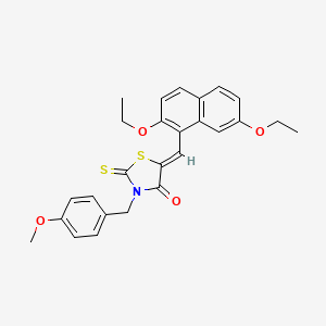 molecular formula C26H25NO4S2 B5485657 5-[(2,7-diethoxy-1-naphthyl)methylene]-3-(4-methoxybenzyl)-2-thioxo-1,3-thiazolidin-4-one 