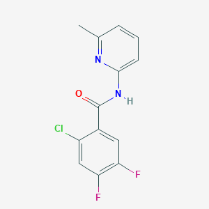 molecular formula C13H9ClF2N2O B5485671 2-chloro-4,5-difluoro-N-(6-methyl-2-pyridinyl)benzamide 