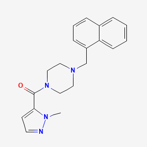 molecular formula C20H22N4O B5485677 1-[(1-methyl-1H-pyrazol-5-yl)carbonyl]-4-(1-naphthylmethyl)piperazine 