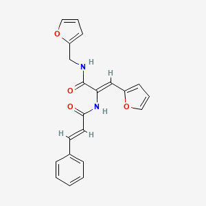 molecular formula C21H18N2O4 B5485686 2-(cinnamoylamino)-3-(2-furyl)-N-(2-furylmethyl)acrylamide 