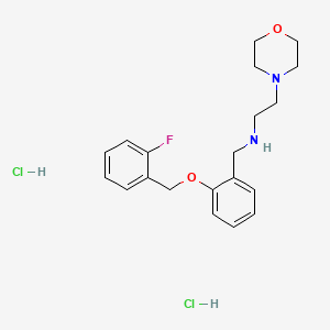 molecular formula C20H27Cl2FN2O2 B5485687 N-{2-[(2-fluorobenzyl)oxy]benzyl}-2-(4-morpholinyl)ethanamine dihydrochloride 