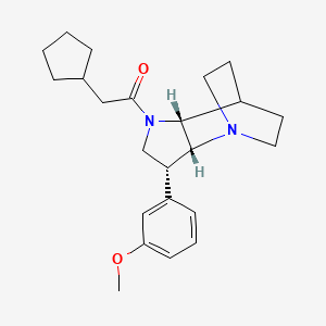 molecular formula C23H32N2O2 B5485693 (3R*,3aR*,7aR*)-1-(cyclopentylacetyl)-3-(3-methoxyphenyl)octahydro-4,7-ethanopyrrolo[3,2-b]pyridine 