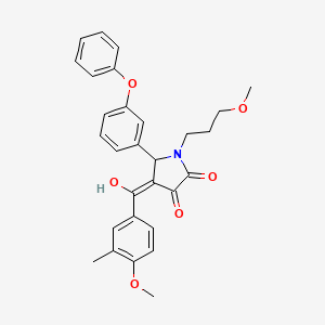 3-hydroxy-4-(4-methoxy-3-methylbenzoyl)-1-(3-methoxypropyl)-5-(3-phenoxyphenyl)-1,5-dihydro-2H-pyrrol-2-one