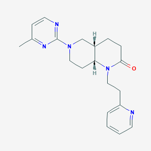 molecular formula C20H25N5O B5485742 (4aS*,8aR*)-6-(4-methylpyrimidin-2-yl)-1-(2-pyridin-2-ylethyl)octahydro-1,6-naphthyridin-2(1H)-one 