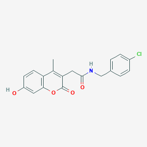 molecular formula C19H16ClNO4 B5485771 N-(4-chlorobenzyl)-2-(7-hydroxy-4-methyl-2-oxo-2H-chromen-3-yl)acetamide 