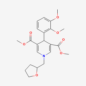 molecular formula C22H27NO7 B5485776 dimethyl 4-(2,3-dimethoxyphenyl)-1-(tetrahydro-2-furanylmethyl)-1,4-dihydro-3,5-pyridinedicarboxylate 