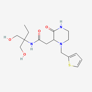 N-[1,1-bis(hydroxymethyl)propyl]-2-[3-oxo-1-(2-thienylmethyl)-2-piperazinyl]acetamide