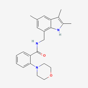 2-morpholin-4-yl-N-[(2,3,5-trimethyl-1H-indol-7-yl)methyl]benzamide