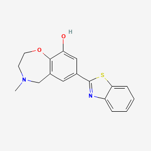 molecular formula C17H16N2O2S B5485781 7-(1,3-benzothiazol-2-yl)-4-methyl-2,3,4,5-tetrahydro-1,4-benzoxazepin-9-ol 