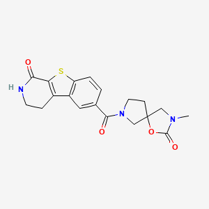 molecular formula C19H19N3O4S B5485811 6-[(3-methyl-2-oxo-1-oxa-3,7-diazaspiro[4.4]non-7-yl)carbonyl]-3,4-dihydro[1]benzothieno[2,3-c]pyridin-1(2H)-one 