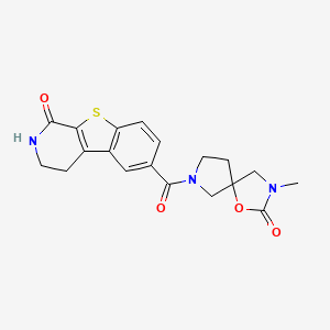 6-[(3-methyl-2-oxo-1-oxa-3,7-diazaspiro[4.4]non-7-yl)carbonyl]-3,4-dihydro[1]benzothieno[2,3-c]pyridin-1(2H)-one