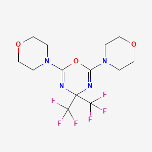 molecular formula C13H16F6N4O3 B5485819 2,6-dimorpholin-4-yl-4,4-bis(trifluoromethyl)-4H-1,3,5-oxadiazine 