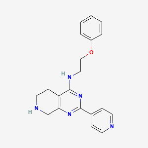 molecular formula C20H21N5O B5485829 N-(2-phenoxyethyl)-2-pyridin-4-yl-5,6,7,8-tetrahydropyrido[3,4-d]pyrimidin-4-amine 