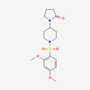 molecular formula C17H24N2O5S B5485833 1-{1-[(2,4-dimethoxyphenyl)sulfonyl]piperidin-4-yl}pyrrolidin-2-one 