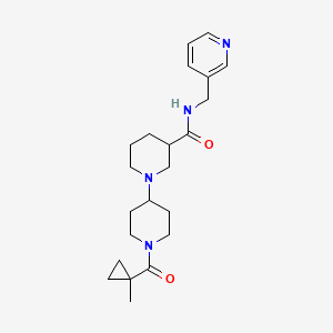 molecular formula C22H32N4O2 B5485843 1'-[(1-methylcyclopropyl)carbonyl]-N-(pyridin-3-ylmethyl)-1,4'-bipiperidine-3-carboxamide 