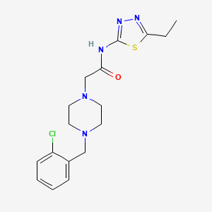 2-[4-(2-chlorobenzyl)-1-piperazinyl]-N-(5-ethyl-1,3,4-thiadiazol-2-yl)acetamide