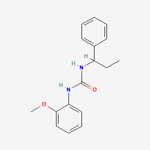 molecular formula C17H20N2O2 B5485894 N-(2-methoxyphenyl)-N'-(1-phenylpropyl)urea 