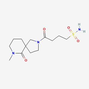 molecular formula C13H23N3O4S B5485909 4-(7-methyl-6-oxo-2,7-diazaspiro[4.5]dec-2-yl)-4-oxobutane-1-sulfonamide 