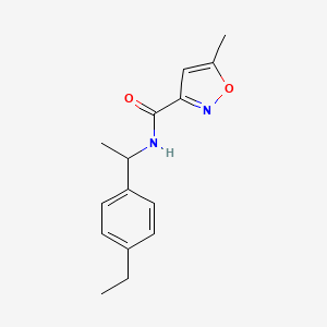 molecular formula C15H18N2O2 B5485938 N-[1-(4-ethylphenyl)ethyl]-5-methyl-3-isoxazolecarboxamide 