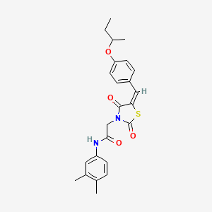 molecular formula C24H26N2O4S B5485949 2-[5-(4-sec-butoxybenzylidene)-2,4-dioxo-1,3-thiazolidin-3-yl]-N-(3,4-dimethylphenyl)acetamide 