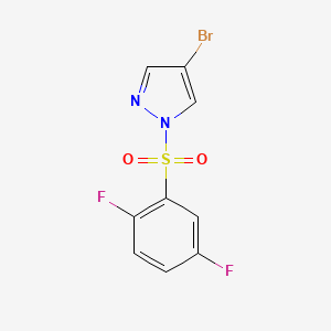 molecular formula C9H5BrF2N2O2S B5485956 4-bromo-1-[(2,5-difluorophenyl)sulfonyl]-1H-pyrazole 