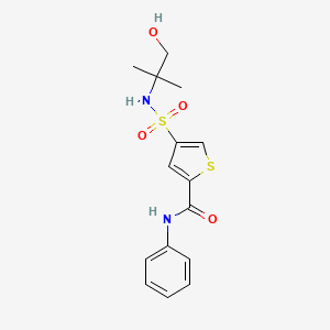 4-{[(2-hydroxy-1,1-dimethylethyl)amino]sulfonyl}-N-phenylthiophene-2-carboxamide