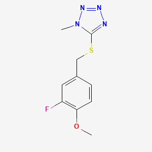 5-[(3-fluoro-4-methoxybenzyl)thio]-1-methyl-1H-tetrazole