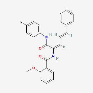 molecular formula C26H24N2O3 B5486014 2-methoxy-N-(1-{[(4-methylphenyl)amino]carbonyl}-4-phenyl-1,3-butadien-1-yl)benzamide 
