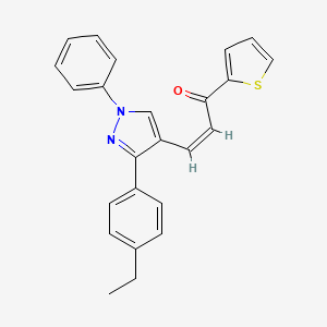 3-[3-(4-ethylphenyl)-1-phenyl-1H-pyrazol-4-yl]-1-(2-thienyl)-2-propen-1-one