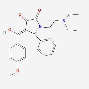 molecular formula C24H28N2O4 B5486117 1-[2-(diethylamino)ethyl]-3-hydroxy-4-(4-methoxybenzoyl)-5-phenyl-1,5-dihydro-2H-pyrrol-2-one 