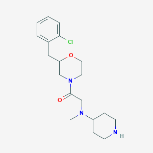 molecular formula C19H28ClN3O2 B5486125 N-{2-[2-(2-chlorobenzyl)-4-morpholinyl]-2-oxoethyl}-N-methyl-4-piperidinamine dihydrochloride 