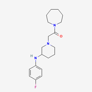 molecular formula C19H28FN3O B5486126 1-[2-(1-azepanyl)-2-oxoethyl]-N-(4-fluorophenyl)-3-piperidinamine dihydrochloride 