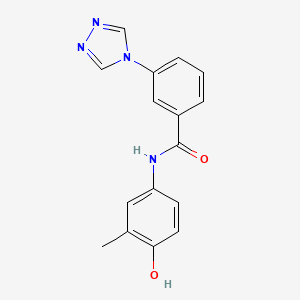molecular formula C16H14N4O2 B5486161 N-(4-hydroxy-3-methylphenyl)-3-(4H-1,2,4-triazol-4-yl)benzamide 