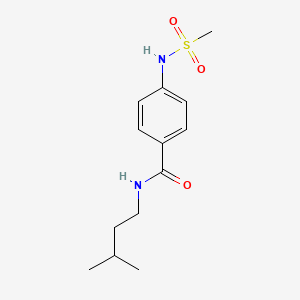 molecular formula C13H20N2O3S B5486168 N-(3-methylbutyl)-4-[(methylsulfonyl)amino]benzamide 