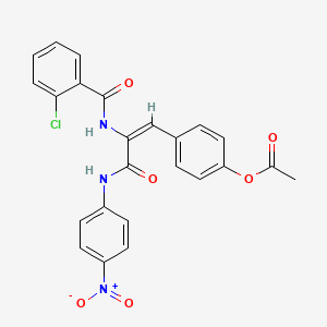 4-{2-[(2-chlorobenzoyl)amino]-3-[(4-nitrophenyl)amino]-3-oxo-1-propen-1-yl}phenyl acetate
