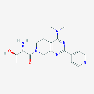 molecular formula C18H24N6O2 B5486181 (2R,3S)-3-amino-4-[4-(dimethylamino)-2-pyridin-4-yl-5,8-dihydropyrido[3,4-d]pyrimidin-7(6H)-yl]-4-oxobutan-2-ol 