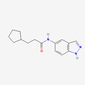 molecular formula C15H19N3O B5486184 3-cyclopentyl-N-1H-indazol-5-ylpropanamide 