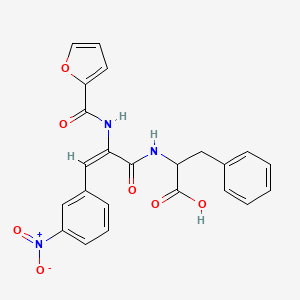 molecular formula C23H19N3O7 B5486186 N-[2-(2-furoylamino)-3-(3-nitrophenyl)acryloyl]phenylalanine 