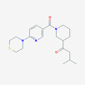 molecular formula C20H29N3O2S B5486197 3-methyl-1-{1-[(6-thiomorpholin-4-ylpyridin-3-yl)carbonyl]piperidin-3-yl}butan-1-one 